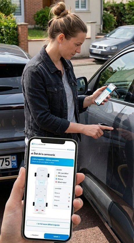 Inspection d'un véhicule à distance depuis un smartphone
